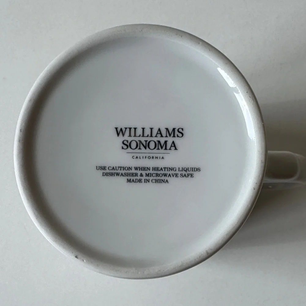 Williams Sonoma Monogram ‘W’ White Ceramic Mug with Gold Accent - Picture 3 of 5